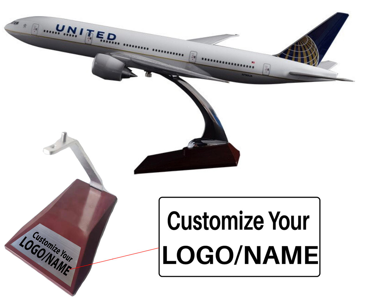 United Boeing 777 Airplane Model (Special Model 47CM)