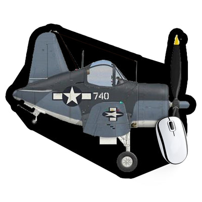 United States Marine Corps Marine Fighting Squadron 214 F4U Corsair VMF-214 Design Aircraft Outline Mouse Pads