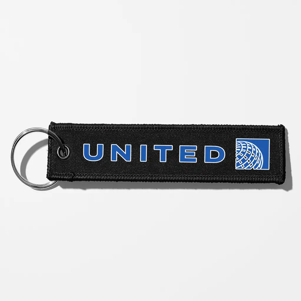 United Airlines Crew & Staff Tag Key Chains - Black