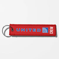 Thumbnail for United Airlines Crew & Staff Tag Key Chains - Red - Crew