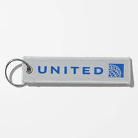Thumbnail for United Airlines Crew & Staff Tag Key Chains - Light Gray