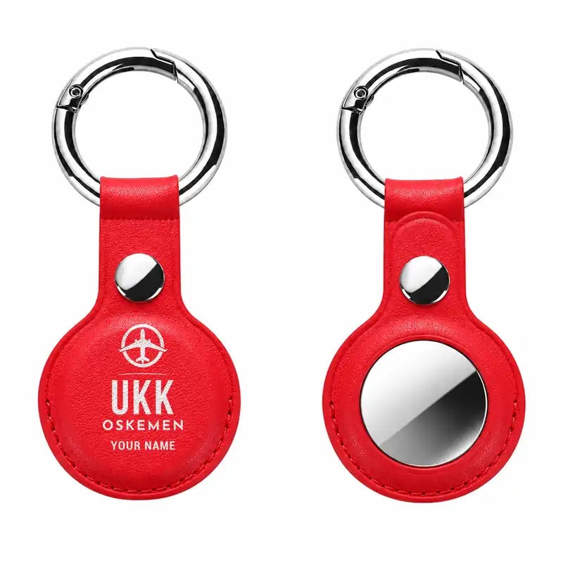Ust-Kamenogorsk Airport (UKK) AirTag Cases - Red + Name