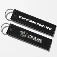 Thumbnail for Pratt & Whitney V2500-A5 Engine Aviator Key Chains - Black - Personalized