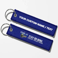 Thumbnail for Pratt & Whitney V2500-A5 Engine Aviator Key Chains - Blue - Personalized