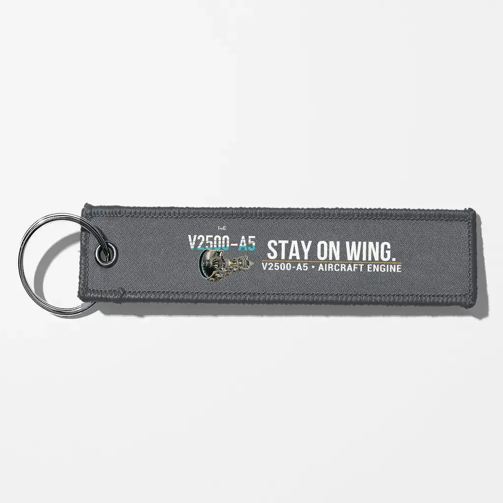 Pratt & Whitney V2500-A5 Engine Aviator Key Chains - Gray