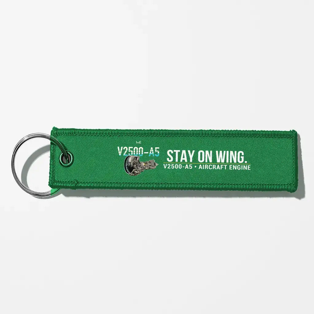 Pratt & Whitney V2500-A5 Engine Aviator Key Chains - Green
