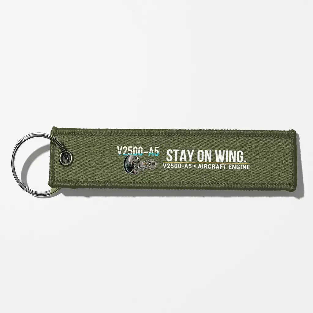 Pratt & Whitney V2500-A5 Engine Aviator Key Chains - Green Army