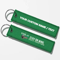 Thumbnail for Pratt & Whitney V2500-A5 Engine Aviator Key Chains - Green - Personalized