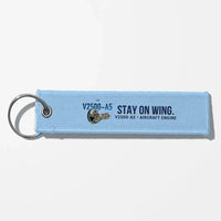 Thumbnail for Pratt & Whitney V2500-A5 Engine Aviator Key Chains - Light Blue