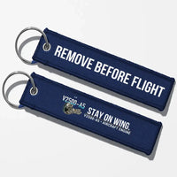 Thumbnail for Pratt & Whitney V2500-A5 Engine Aviator Key Chains - Navy Blue - Remove Before Flight