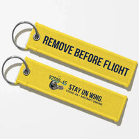 Thumbnail for Pratt & Whitney V2500-A5 Engine Aviator Key Chains - Yellow - Remove Before Flight