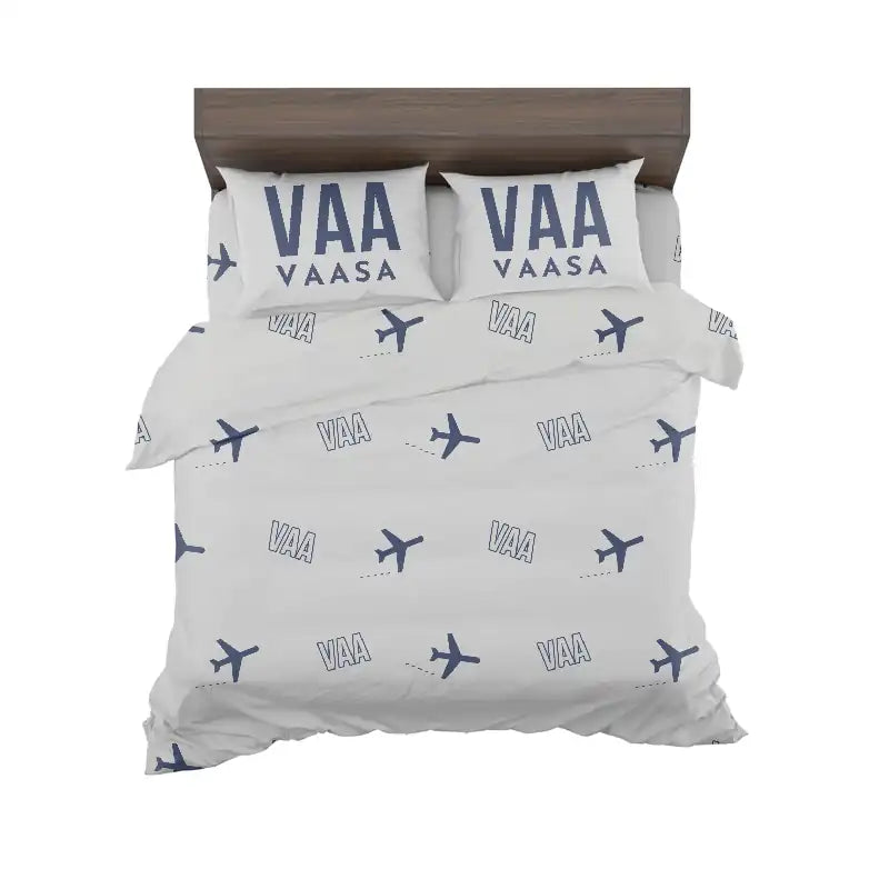 Vaasa Airport (VAA) Bedding Sets & Blankets - Bedding Set - Pattern - Light Gray