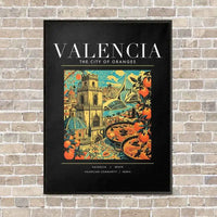 Thumbnail for VALENCIA - Poster - Canvas Framed - Black