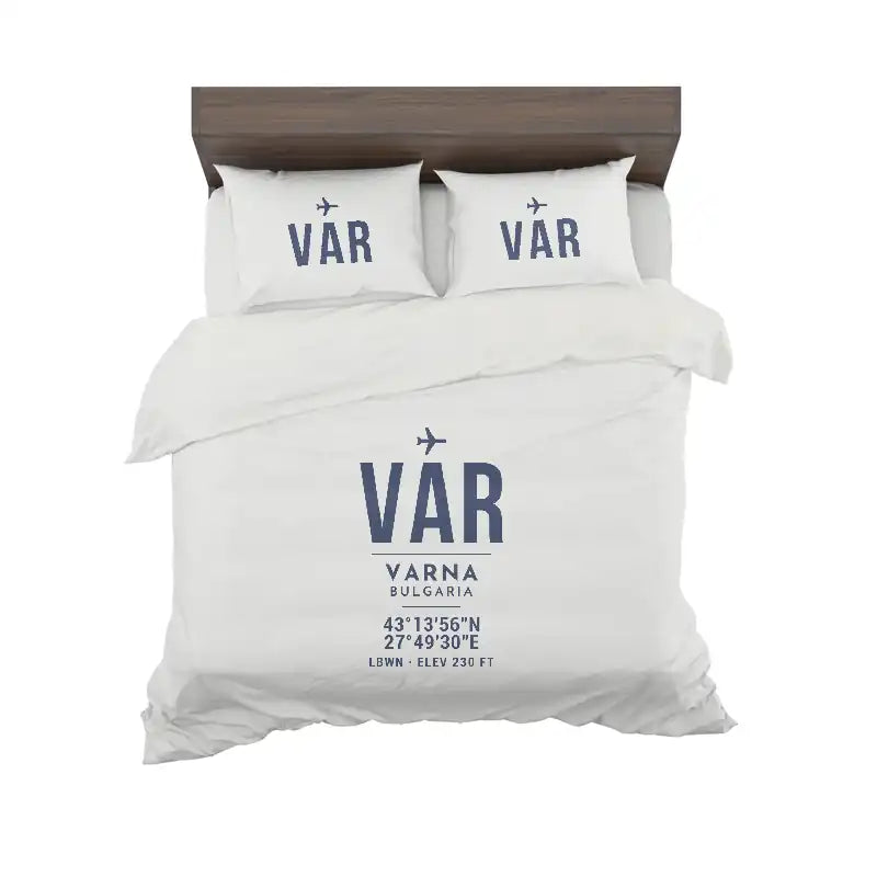 Varna Airport (VAR) Bedding Sets & Blankets - Bedding Set - ID Tag - White