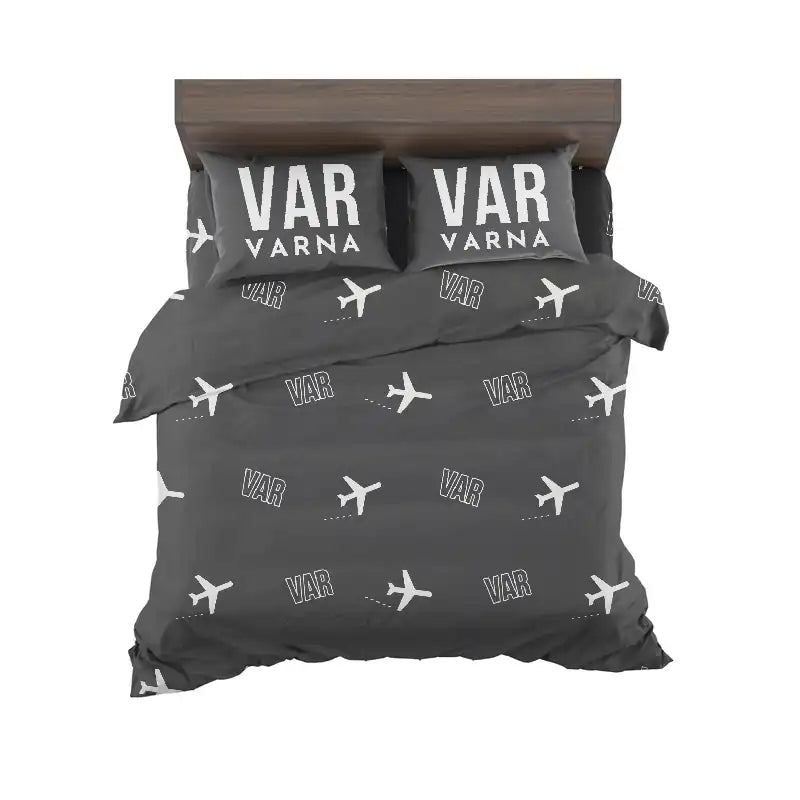 Varna Airport (VAR) Bedding Sets & Blankets - Bedding Set - Pattern - Black