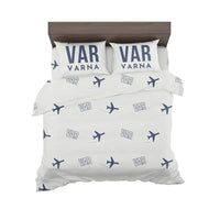 Thumbnail for Varna Airport (VAR) Bedding Sets & Blankets - Bedding Set - Pattern - White