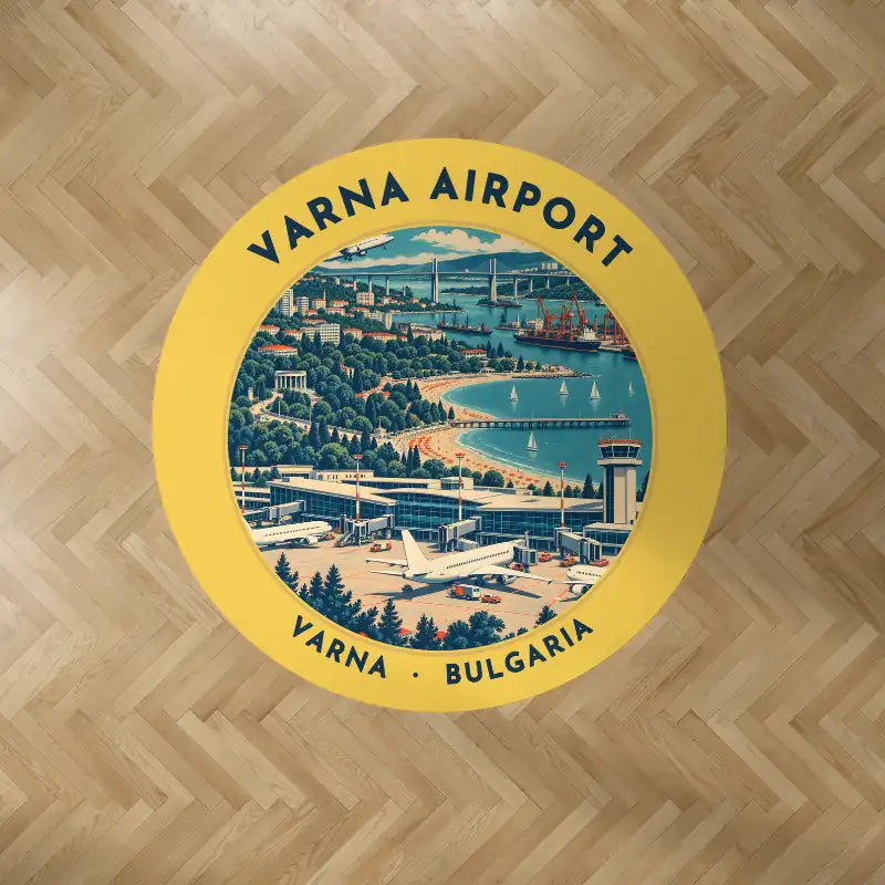 Varna Airport (VAR) Carpets - Carpet Round - Badge - Yellow