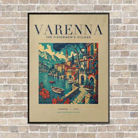 Thumbnail for VARENNA - Poster - Canvas Framed - Beige