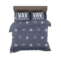 Thumbnail for Vava'u International Airport (VAV) Bedding Sets & Blankets - Bedding Set - Pattern - Navy Blue