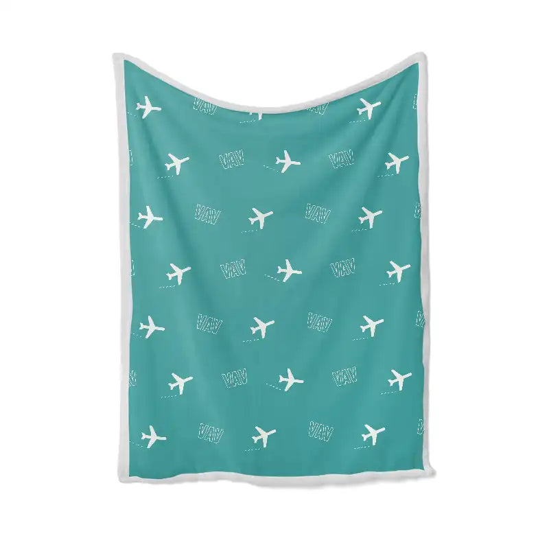 Vava'u International Airport (VAV) Bedding Sets & Blankets - Blanket - Pattern - Turquoise