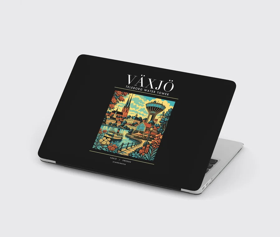 VÄXJÖ - Poster - MacBook Case - Black