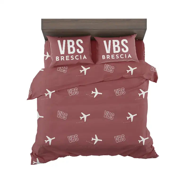 Brescia Airport (VBS) Bedding Sets & Blankets - Bedding Set - Pattern - Dark Red