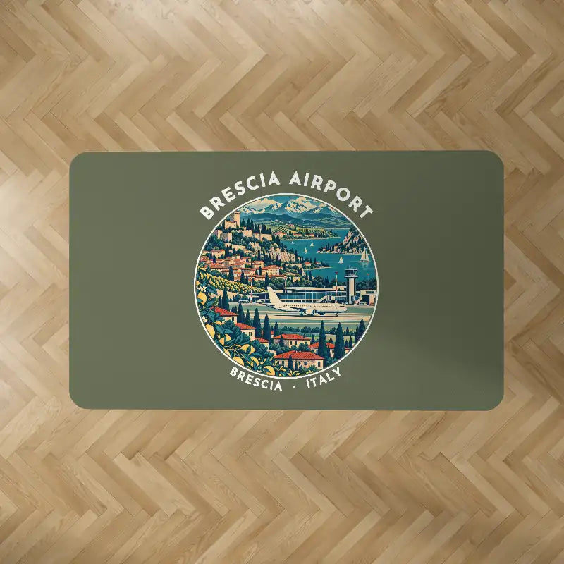 Brescia Airport (VBS) Carpets - Carpet Rectangle - Badge - Green Army