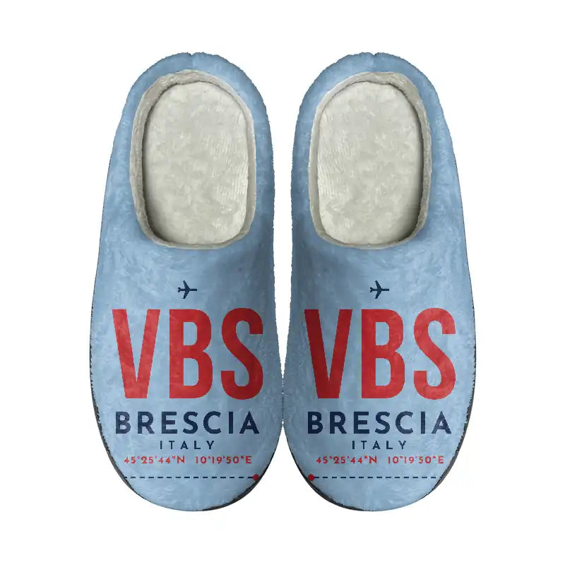 Brescia Airport (VBS) Slippers & Flip Flops - Slippers - Cotton - Code - Same - Light Blue