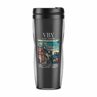 Thumbnail for Visby Airport (VBY) Travel Mugs - Poster - Plastic (No Holder) - Gray