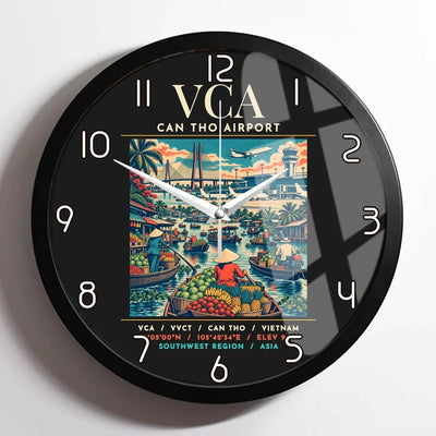 VCA - Poster - Wall Clock Framed - Black