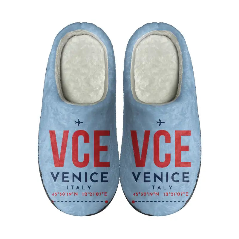 Venice Marco Polo Airport (VCE) Slippers & Flip Flops - Slippers - Cotton - Code - Same - Light Blue