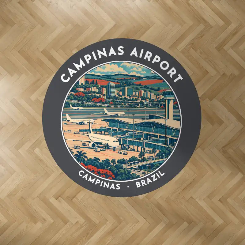 Viracopos International Airport (VCP) Carpets - Carpet Round - Badge - Dark Gray