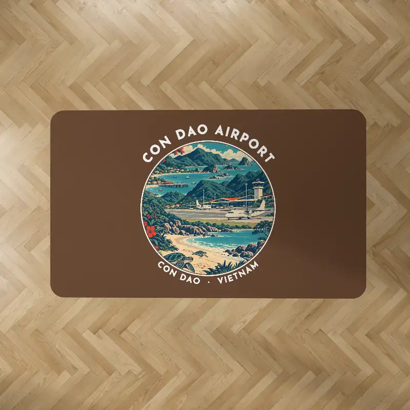 Con Dao Airport (VCS) Carpets - Carpet Rectangle - Badge - Brown