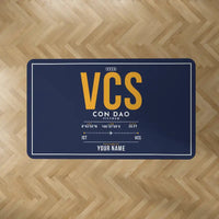Thumbnail for Con Dao Airport (VCS) Carpets - Carpet Rectangle - ID Tag + Name - Dark Blue