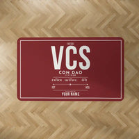 Thumbnail for Con Dao Airport (VCS) Carpets - Carpet Rectangle - ID Tag + Name - Dark Red