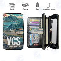 Thumbnail for Con Dao Airport (VCS) Leather Wallets - Zip Long Wallet - Scene