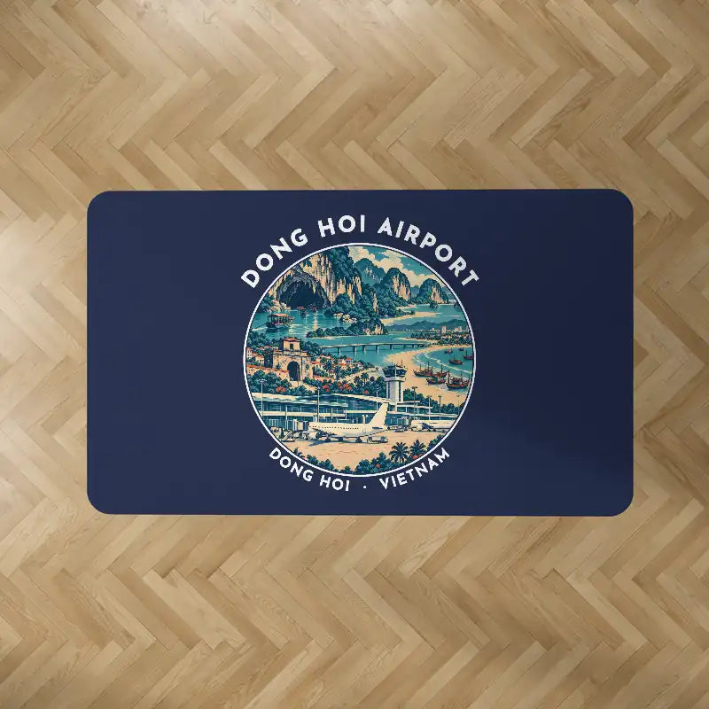 Dong Hoi Airport (VDH) Carpets - Carpet Rectangle - Badge - Dark Blue