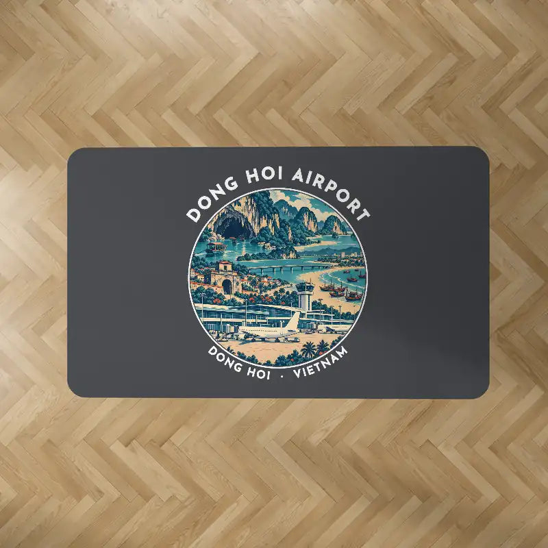 Dong Hoi Airport (VDH) Carpets - Carpet Rectangle - Badge - Dark Gray