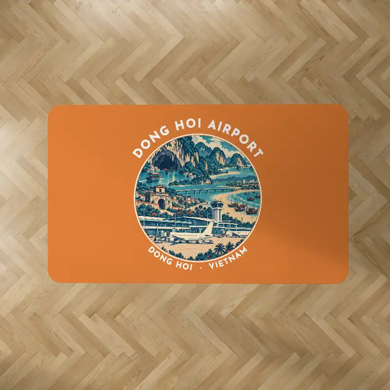Dong Hoi Airport (VDH) Carpets - Carpet Rectangle - Badge - Orange