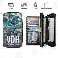 Thumbnail for Dong Hoi Airport (VDH) Leather Wallets - Zip Long Wallet - Scene