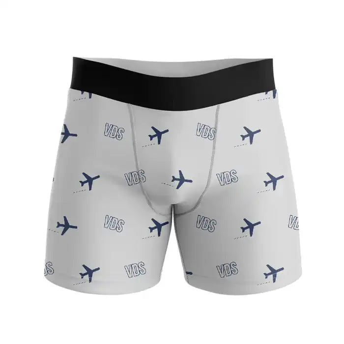Vadsø Airport (VDS) Men Boxers - Pattern - Light Gray
