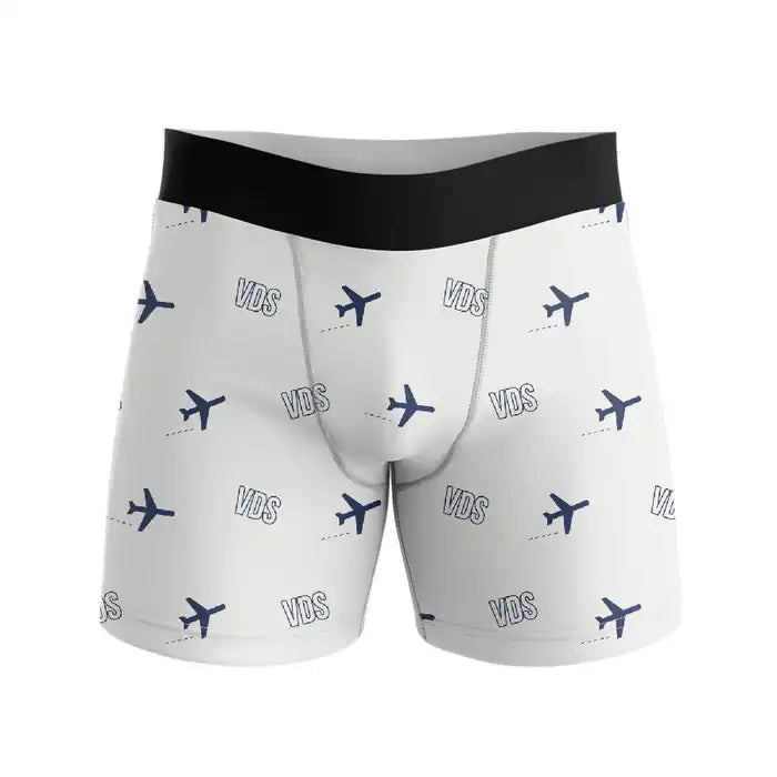 Vadsø Airport (VDS) Men Boxers - Pattern - White