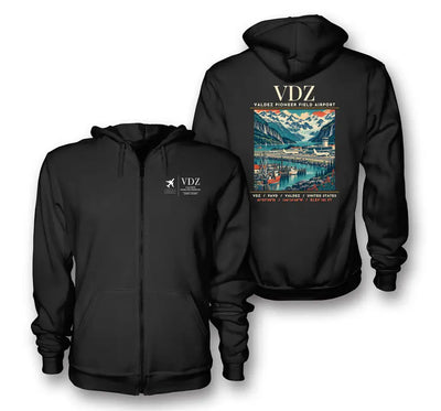 VDZ - Poster - Zipped Hoodie - Black
