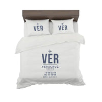 Thumbnail for Veracruz International Airport (VER) Bedding Sets & Blankets - Bedding Set - ID Tag - White