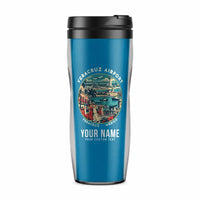 Thumbnail for Veracruz International Airport (VER) Travel Mugs - Badge + Name - Plastic (No Holder) - Light Blue