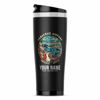 Thumbnail for Veracruz International Airport (VER) Travel Mugs - Badge + Name - Stainless Steel (No Holder) - Black