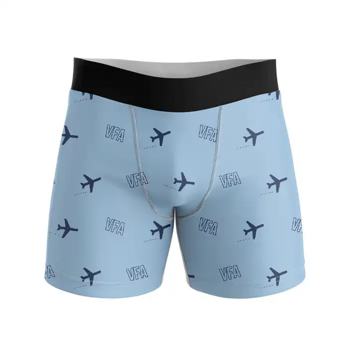 Victoria Falls International Airport (VFA) Men Boxers - Pattern - Light Blue