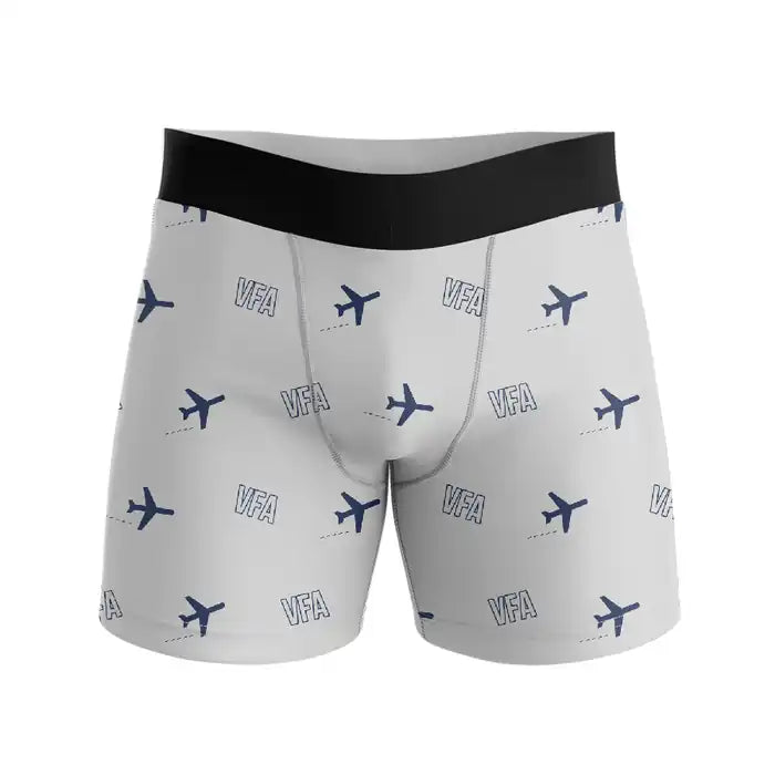 Victoria Falls International Airport (VFA) Men Boxers - Pattern - Light Gray