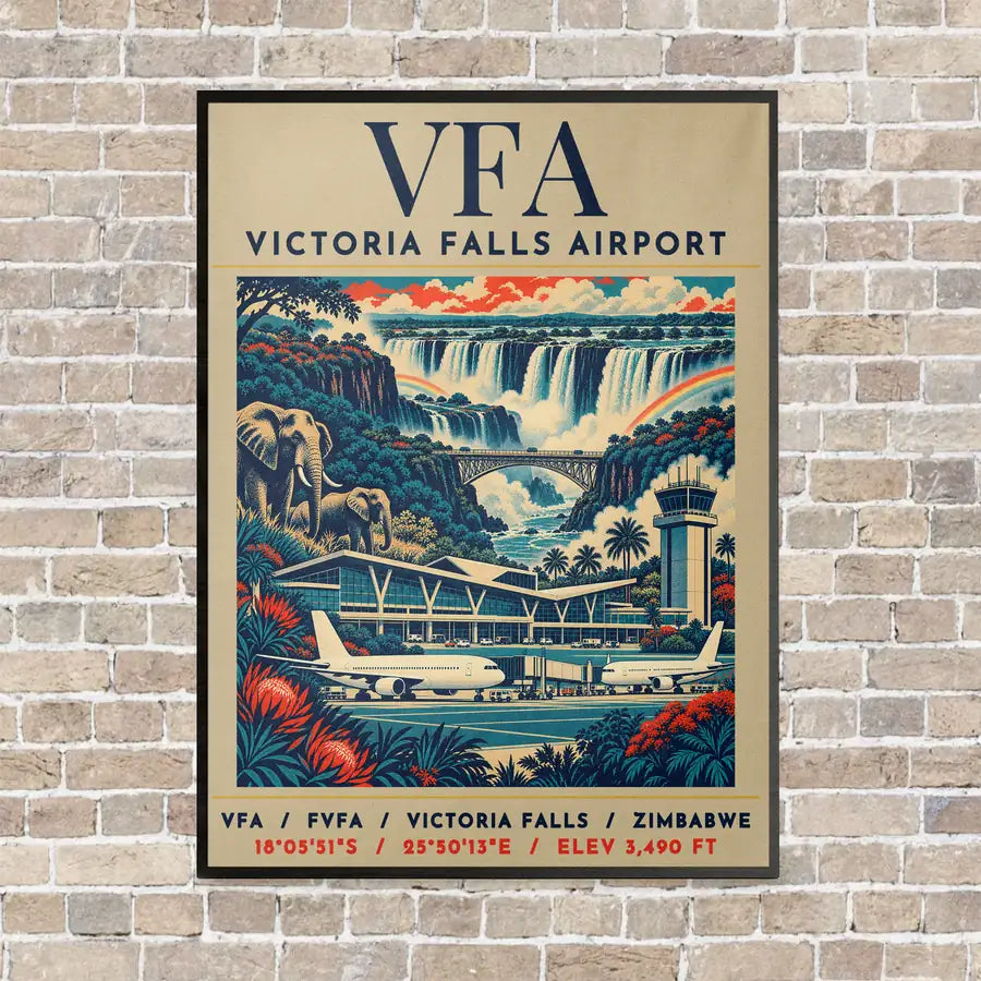 VFA - Poster - Canvas Framed - Beige