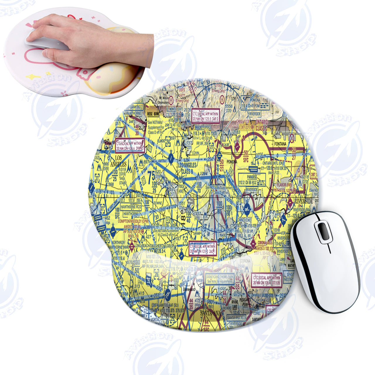 VFR Chart Designed Ergonomic Mouse Pads